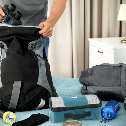 ANSIO Packing Cubes for Suitcase, Travel Luggage Organiser Set, Suitcase Organiser bags, Value Set for Travel and Home Storage, Small, Medium, Large, XL - (6 Piece Set) - Teal