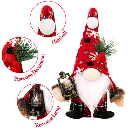 Gardace 2 Pcs Small Christmas Gnomes Plush Elf Decorations,Handmade Scandinavian Tomte, Christmas Gnomes Clearance, Doll Gnome Decorations, Holiday Presents, Interior Home Decoration