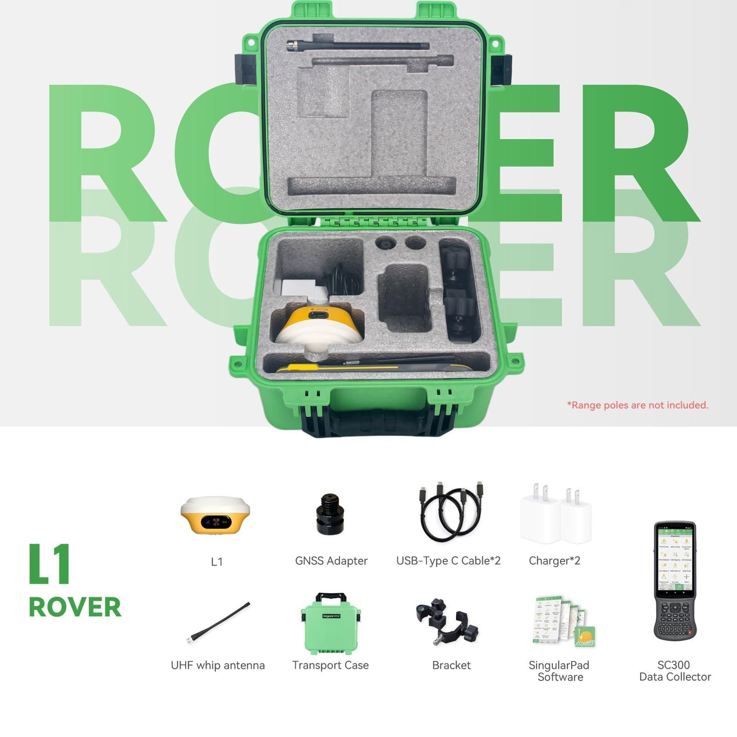 L1-Laser GNSS RTK Rover – Laser + GNSS, Handheld Collector with Software & AR Stakeout, 2cm Accuracy, 15km UHF, 120° Tilt Survey | Self-Developed Factory & Professional Support
