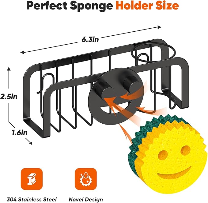 Sponge Holder for Kitchen Sink, Sink Caddy Organizer