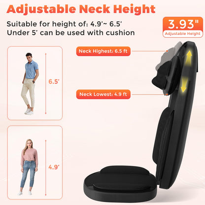 Shiatsu Neck and Back Massager with Heat, 4D Kneading Back Massager for Pain Relief Deep Tissue, Comfortable Back Massage for Chair, Massager for Home Office, Gifts for Women Men Parents Christmas