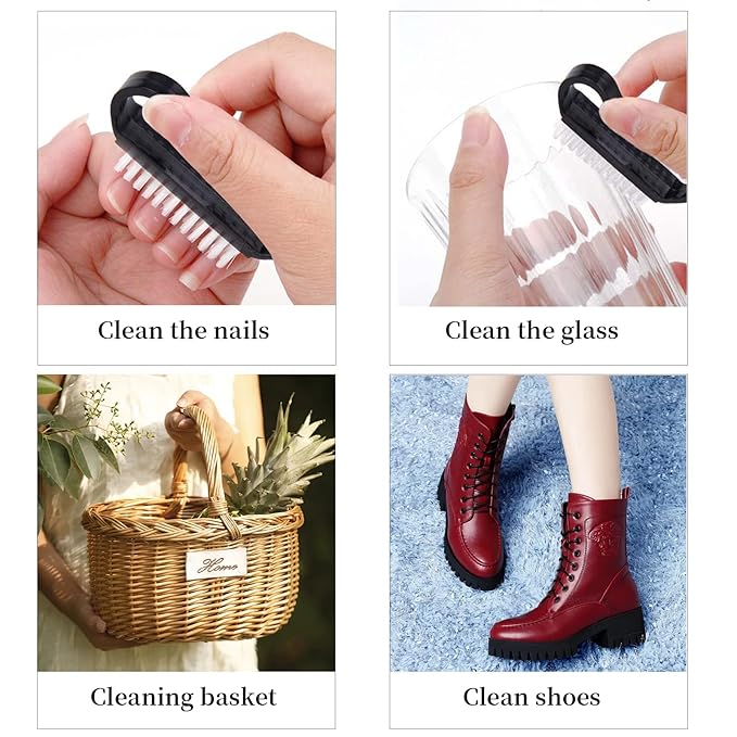 Nail Cleaning Brush- 20 Pcs Home Plastic Nail Brushes