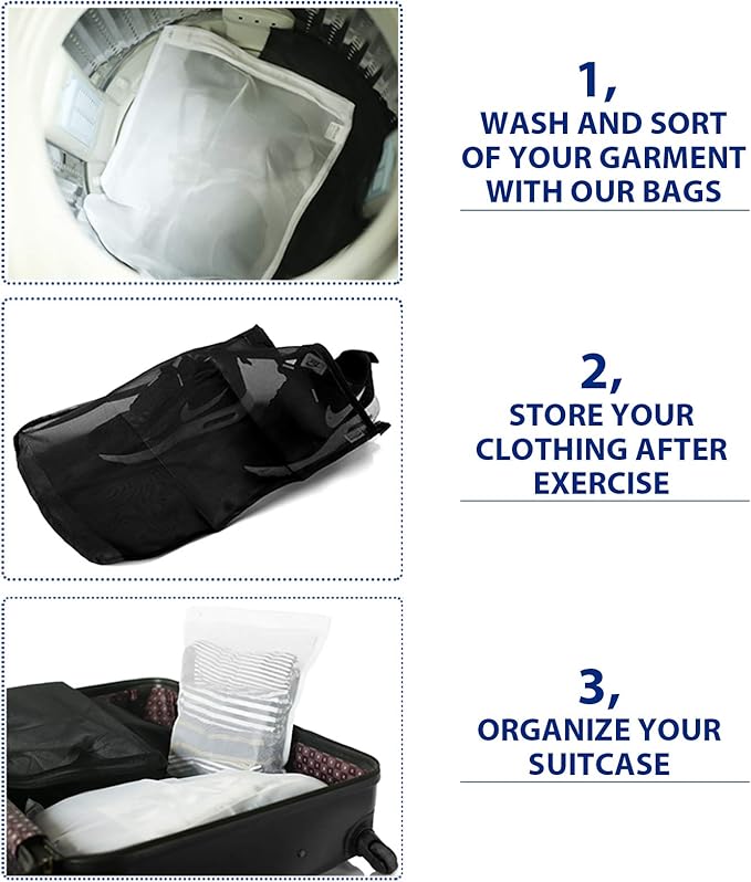 TENRAI 5 Pack Delicates Laundry Bags, Bra Fine Mesh Wash Bag, Protect Best