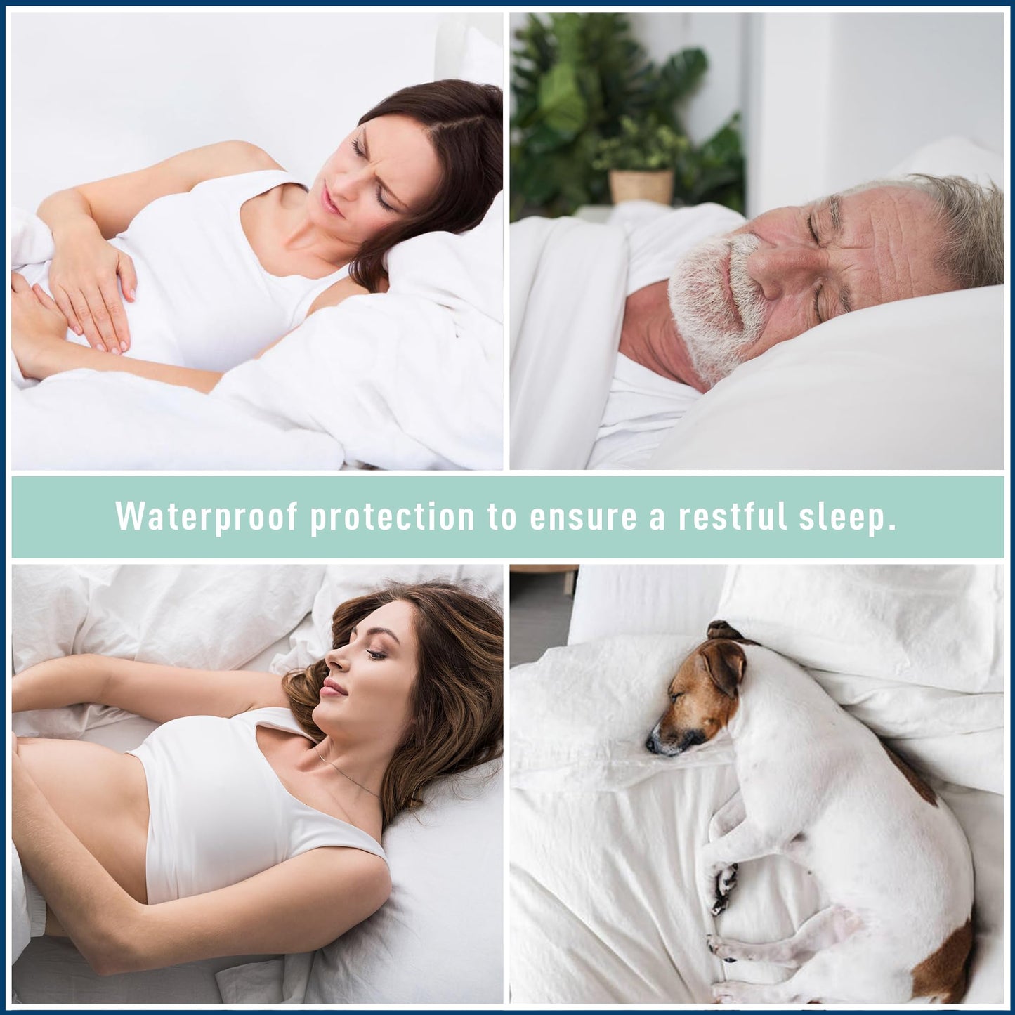 HOMTEC Twin Size Mattress Protector for College Dorm Waterproof Quilted Mattress Cover Cotton Mattress Pad Cover Extra Deep Pocket 18-22" Thin Version Hypoallergenic & Soft