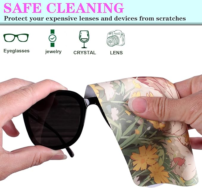 6Pcs Cute Kittys devise Premium Microfiber Cleaning Cloths,