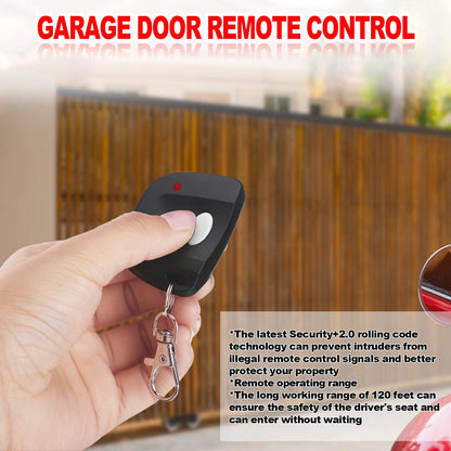 Kingdder 6 Pcs 8 Dip Switch 310mhz Garage Door Remote Compatible with Linear Delta 3 (DT DTA DTD DTC DNT00002A) Gate Opener Remote with Keychain (Black,White Button)