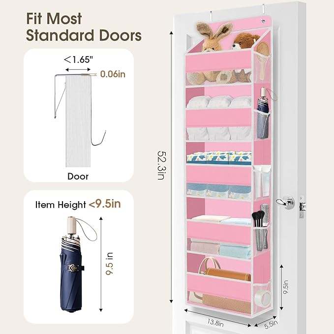 2 Pack Over The Door Organizer Hanging Storage Organizers