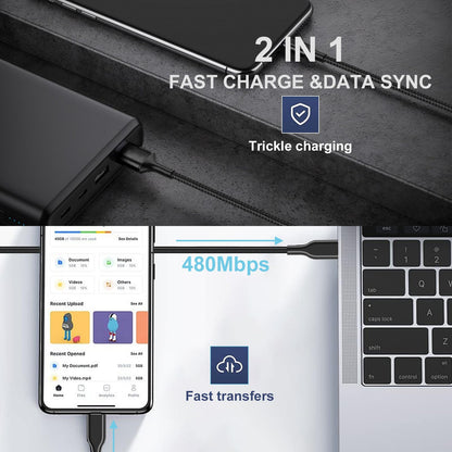 4 Pack Charging Cable 60W 3.1FT(2 Pack USB to USB C Cable and 2 Pack USB C to USB C Cable) Type C 60W Fast Charging Cable for iPhone 17 Series/16 Series/15 Series,iPad,AirPods,Watch,Samsung and More