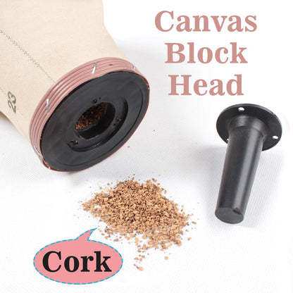 Xtrend 22 Inch Cork Canvas Head DIY Head Weft/Hair Extension/Lace Wig Styling Mannequin Head Cork Canvas Block Head for Making Wigs Wig Head with Wig Stand
