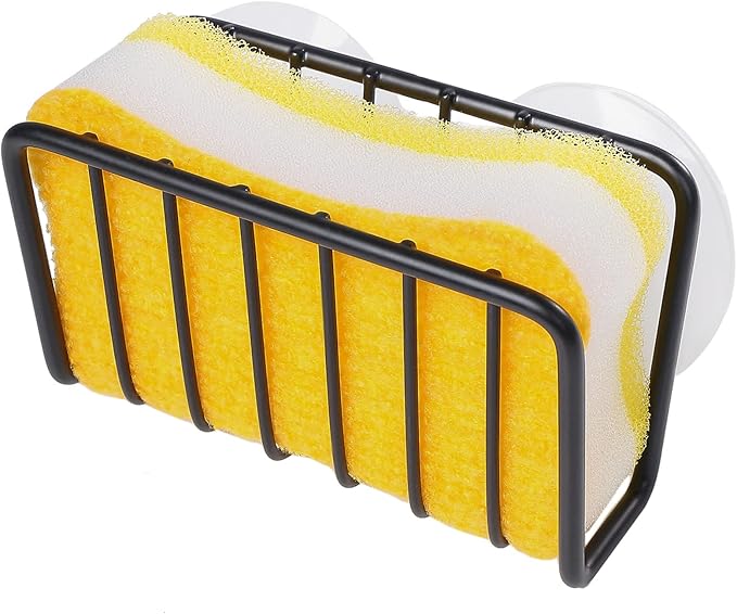 Toplife Sponge Holder for Kitchen Sink, Rust-Proof Suction Cup Sponge Caddy