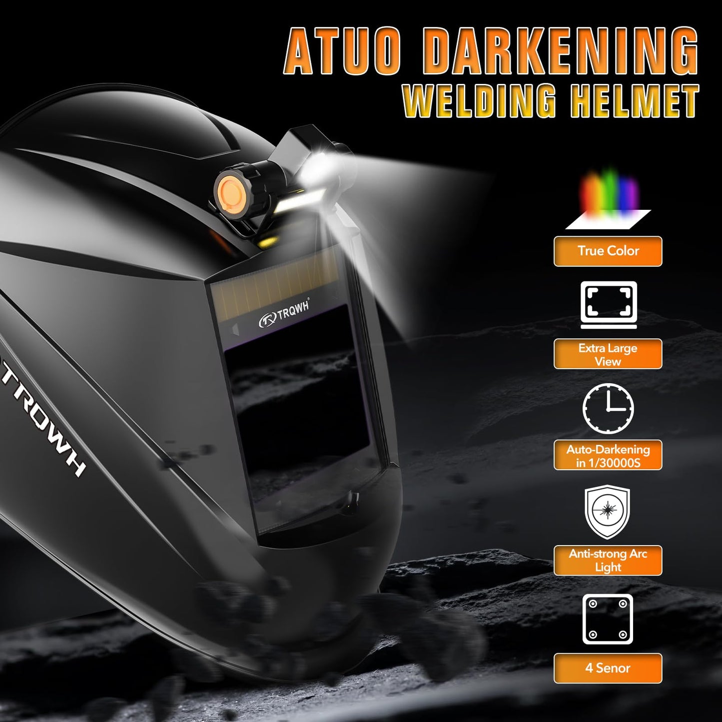 TRQWH Portable Welder Machine 110V ARC Handheld Welder & Auto Darkening Welding Helmet