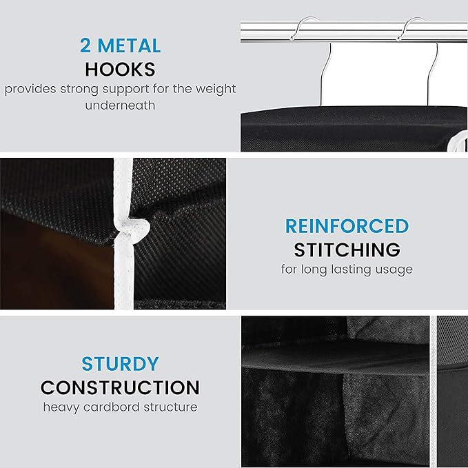 ZOBER Hanging Closet Organizer, 5-Shelf