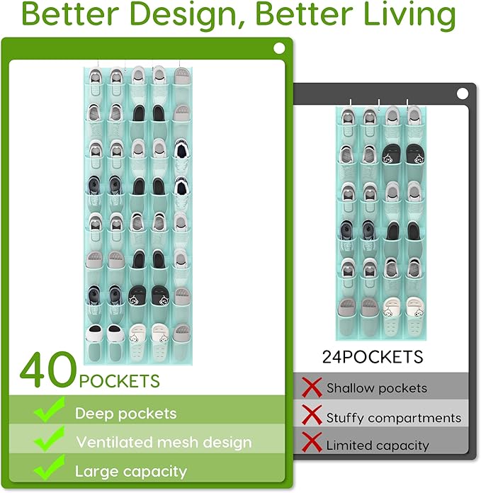 Unjumbly Over the Door Shoe Organizer