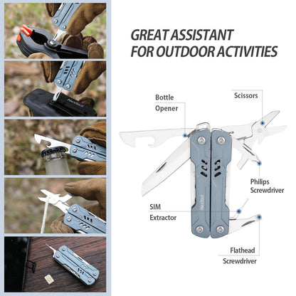 NexTool Mini Sailor S11 Keychain Multitool, 11-in-1 Compact EDC Pliers with Pocket Knife, Scissors & Screwdrivers, Lightweight Small Multitool for DIY, Travel, Camping, and Gift, Cool Gadget for Men