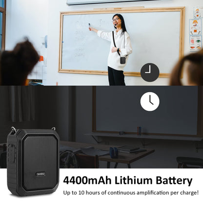 Personal Voice Amplifier for Teachers - Portable Speaker with Wired Headset Microphone 18W Waterproof IPX5 Waistband Voice Enhancer Megaphone for Indoor and Outdoor Activities, Teaching, Speech…