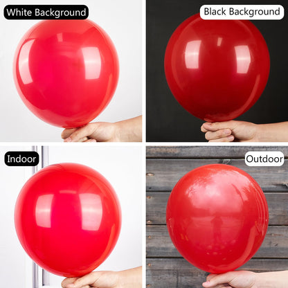 PartyWoo Red Balloons 140 pcs Different Sizes of 18 12 10 5 Inch Red Balloon Arch Kit Garland for Birthday Graduation Bachelorette Citizenship Anniversary Cherry Casino Theme Party Decorations Red-Y57