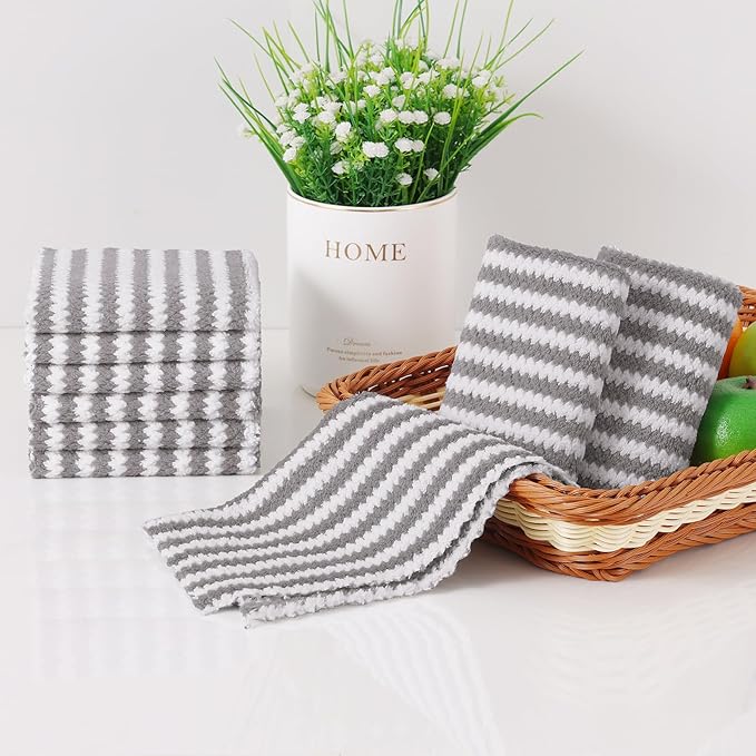 Homaxy 12 Pack Kitchen Dish Cloths, Ultra Soft and Absorbent Dish Towels
