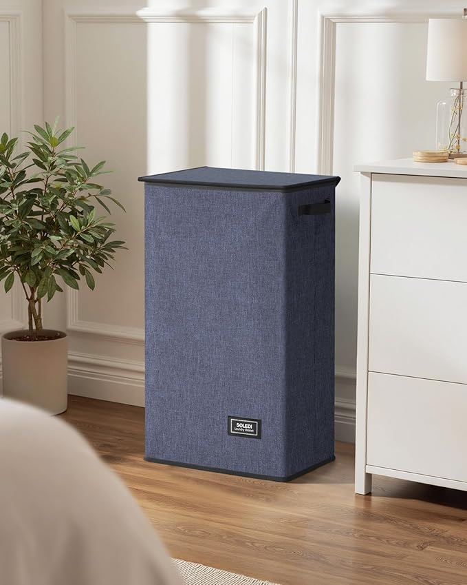 SOLEDI Laundry Hamper with Lid 100L Large & Tall Collapsible Laundry Basket
