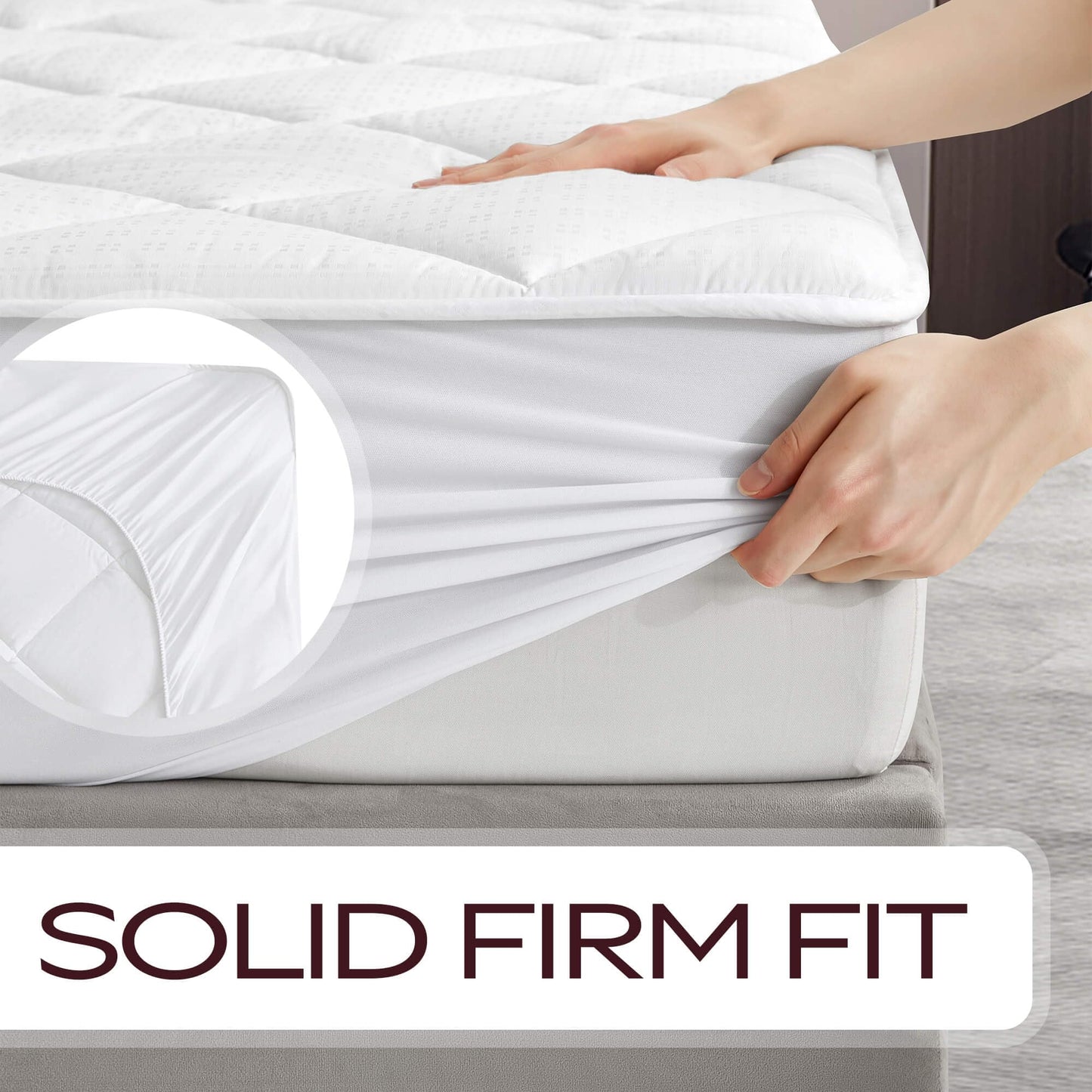 Maxi Full Size Mattress Pad - Luxurious Cotton Sateen Mattress Protector - Soft, Comfortable, and Breatheable Mattress Cover - Mattress Pad Protects Mattress from Dust, Dirt, Spills, and Stains.