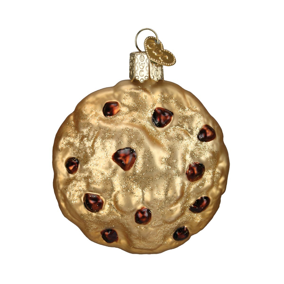 Old World Christmas Chocolate Chip Cookie Glass Blown Ornament for Christmas Tree, Handcrafted Holiday Decoration, Dessert - Cookie Collection