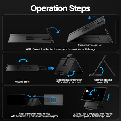 Laptop Screen Extender 0.17" Ultra-Thin, 14.2" FHD 1080P IPS Portable Monitor for Laptop, Dual Screen Travel Monitor Extender Suitable for 13"-17.3" Plug & Play for Windows/Mac/Android/Switch/PS-5