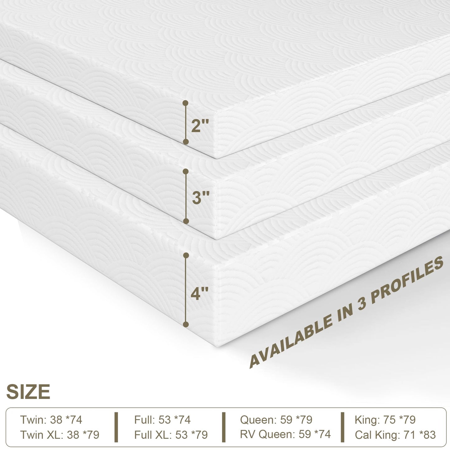 Zenzy 3" Twin XL Bamboo Mattress Topper Cover, Oeko-TEX Certified, Ultra-Soft Zippered Topper Protector with Adjustable Straps, Washable (Cover Only)