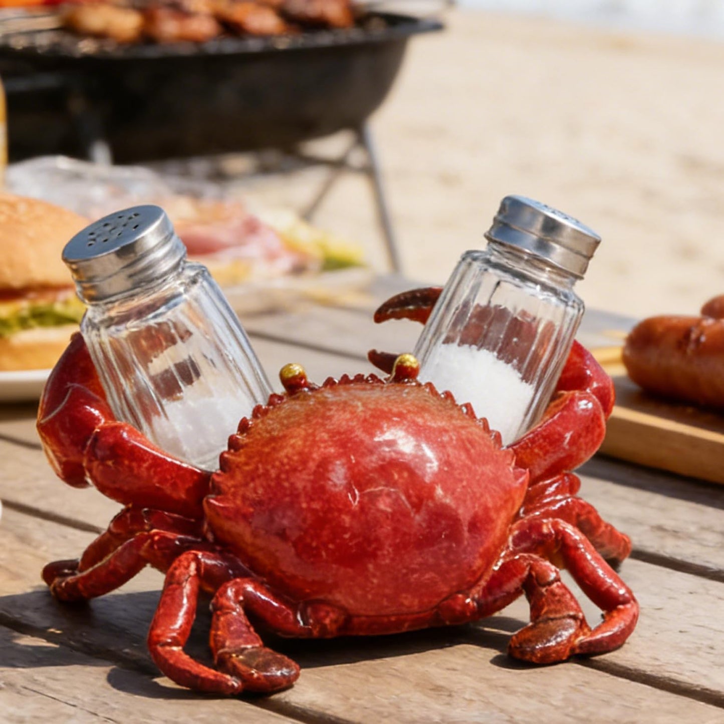 Red Crab Kitchen Accessories Decorative Salt And Pepper Shakers Funny For Table Coastal Kitchen Decor Nautical Beach Theme Ocean Style Dining Table Decorations
