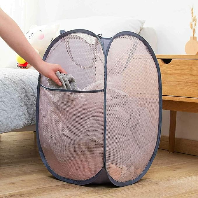 Mesh Pop up Laundry Hamper, Collapsible
