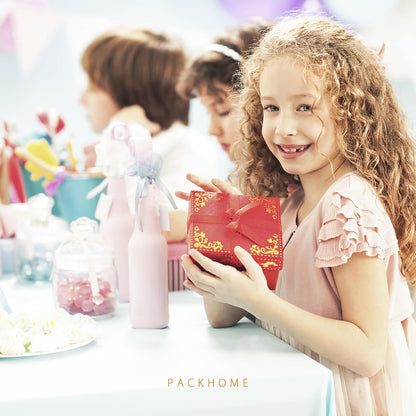 PACKHOME Mother's Day 17x14.5x5.5 Inches, Extra Large Gift Box with Lid, Magnetic Closure Boxes with Ribbon for Clothes and Large Gifts (Glossy White)