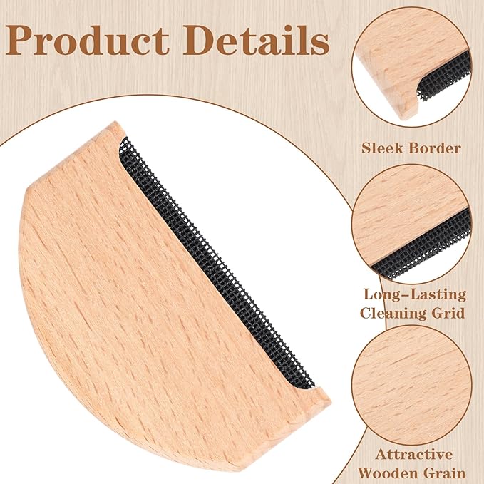 3 Pcs Cashmere Comb, Sweater Combs to Remove Pilling, Portable Wooden Pilling