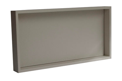MOENA Faux Leather Tray – Elegant & Versatile Organizer for Home, Office, and Yacht (Matte Ivory, Large)