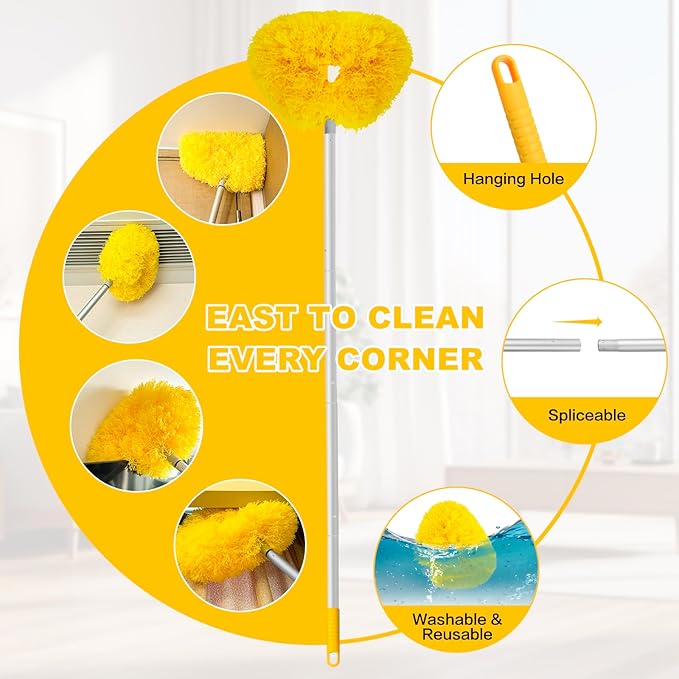 Ceiling Fan Cleaner Duster Reusable Microfiber Ceiling Fan Blade Cleaner