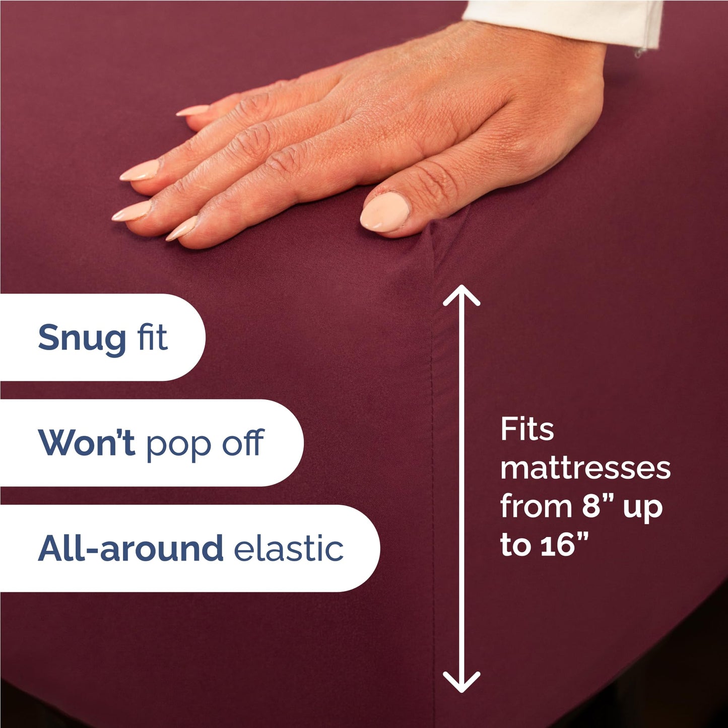 Full Size 4 Piece Sheet Set - Comfy Breathable & Cooling Sheets - Hotel Luxury Bed Sheets for Women & Men - Deep Pockets, Easy-Fit, Extra Soft & Wrinkle Free Sheets - Burgundy Oeko-Tex Bed Sheet Set