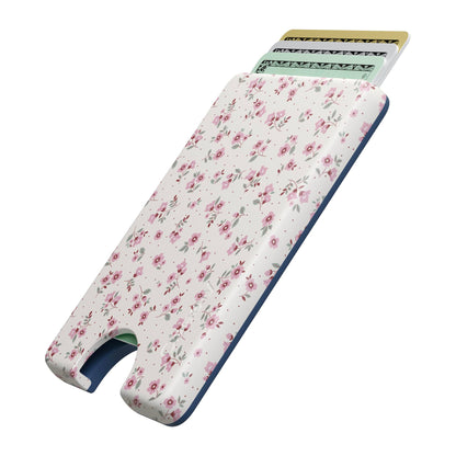 Casely MagWallet | Starfish Wishes | Coral Pink Shimmer | Slim Wallet Card Holder | Compatible with MagSafe | Soft-Touch Hard Silicone | Holds Up to 3 Cards