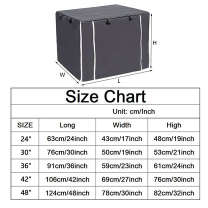 Geyecete Dog Crate Cover - Universal Dog Crate Fitting, 36 Inch, Lightweight Polyester Fabric, Breathable, Gray