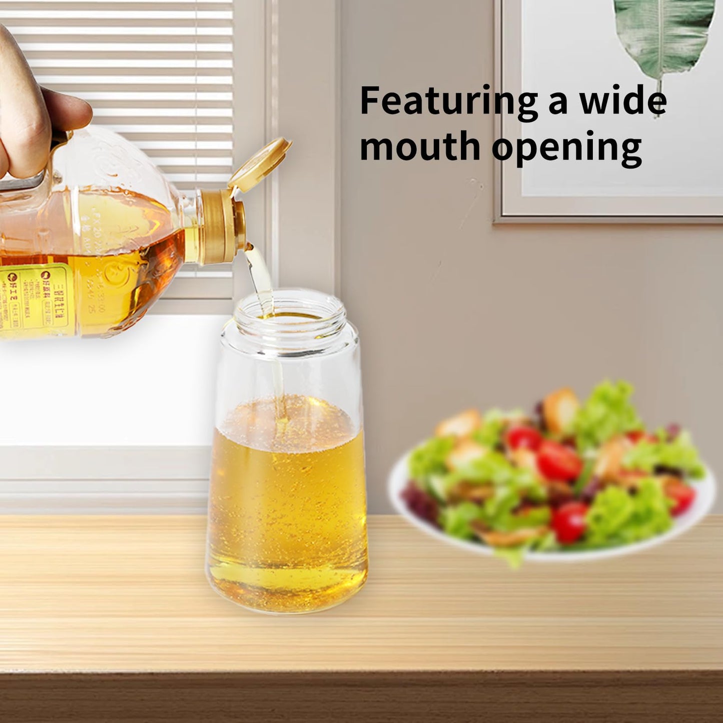 2 Pack Oil Sprayer for Cooking, 2 in 1 Olive Oil Dispenser Bottle for Kitchen, 16oz/470ml Oil Dispenser Bottle, Food-grade Glass Oil Mister for Air Fryer, Oven & Steak Frying,Black&Cream White