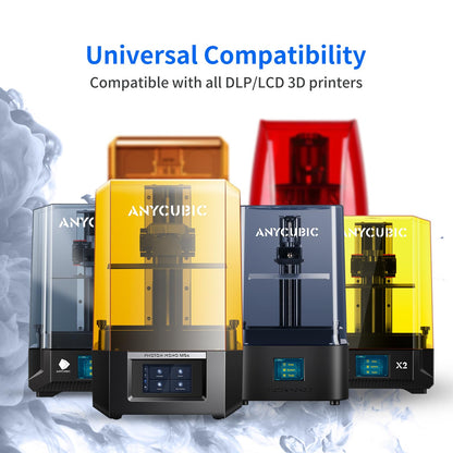 ANYCUBIC 3D Printer Resin 1KG, Standard 405nm UV Fast Curing Photopolymer Resin with High Precision and Low Shrinkage for 8K/14K LCD Resin 3D Printer, Grey