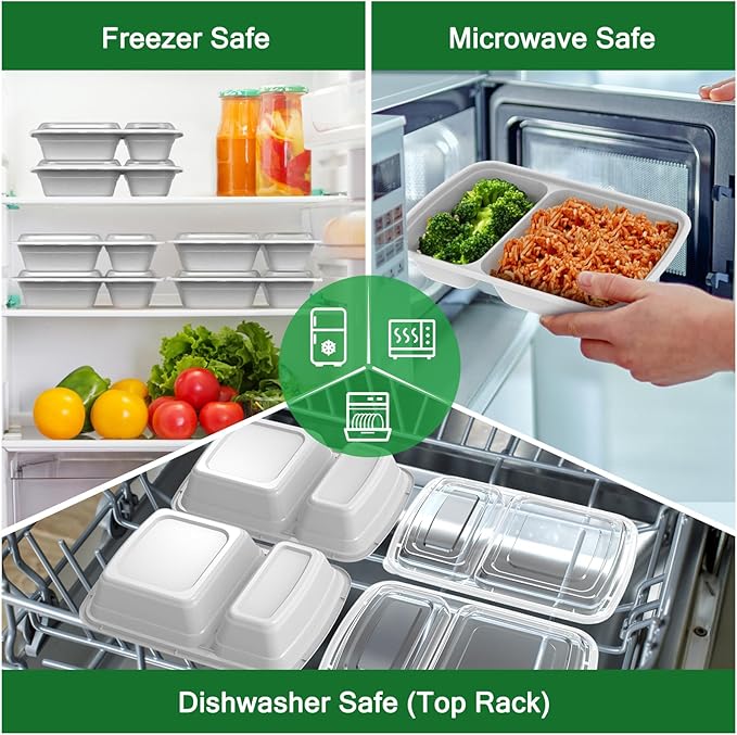 50 Pack 28 oz Meal Prep Containers Reusable