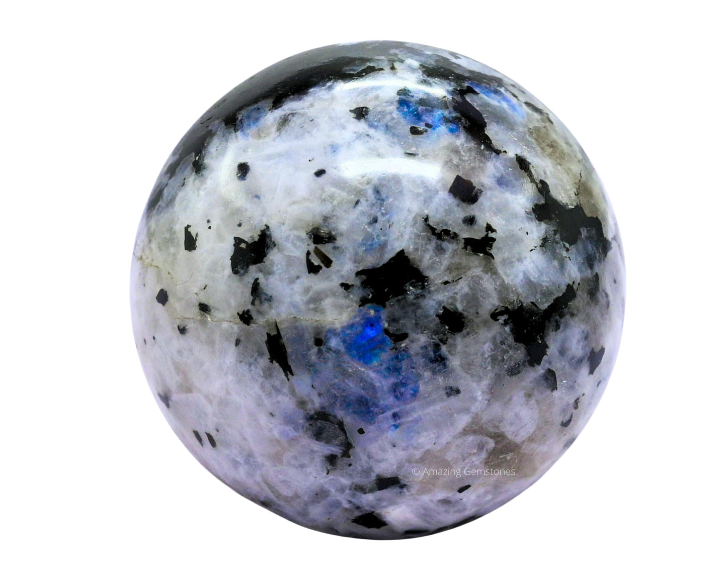 Amazing Gemstone Rainbow Moonstone Crystal Ball with Stand - 2.5 Inches Large Crystal Sphere Meditation Balls for Witchcraft and Decorative Balls