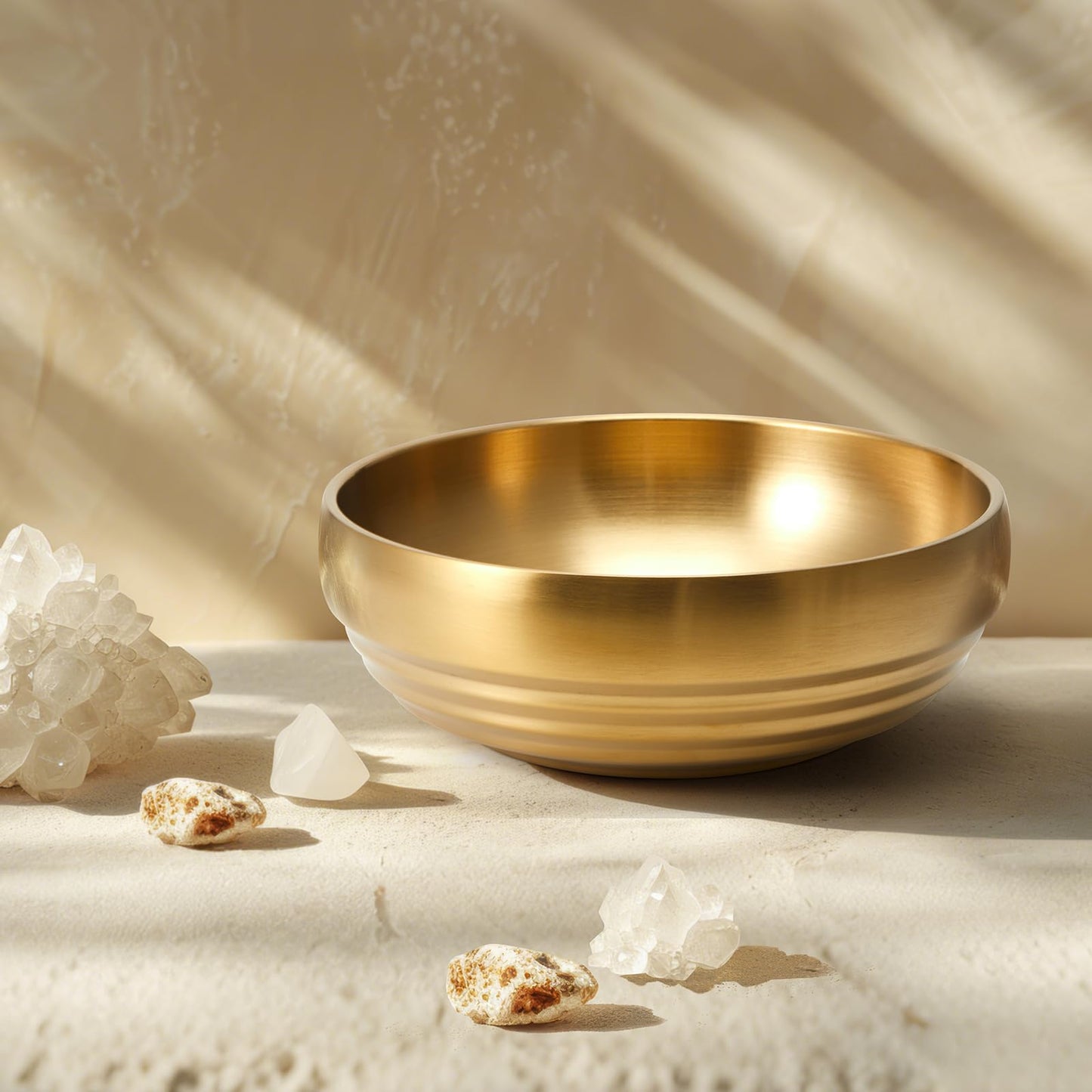 Teenyyou 2 Pcs 7.4 Inch Key Bowl Gold Large Decorative Bowl, Gold Fruit Dish for Entryway Table Key Holder Coffee Tables Centerpiece of Kitchen Counter and Home Decoration Gift