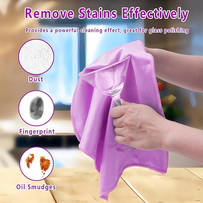 6 Pack Glass Cleaning Cloth Microfiber Cleaning Cloth