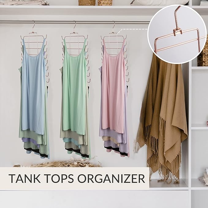 ZEDODIER 2 Pack Tank Top Hanger Space Saving, Bra Hangers