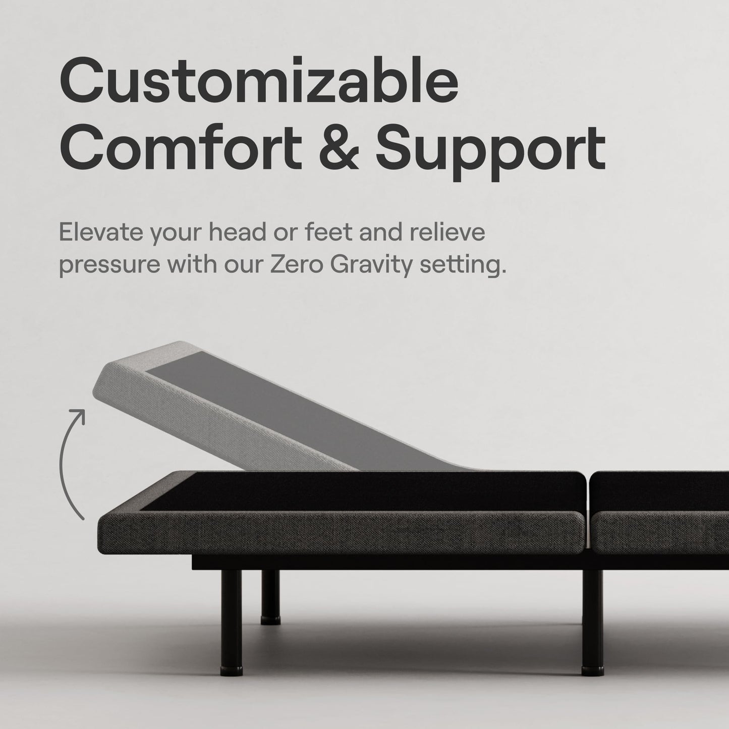 Nectar Premier Adjustable Base - Queen - Head & Foot Incline - Wireless Remote with Memory- 3 Massage Settings - 4 USB Ports - Anti-Snore & Zero Gravity
