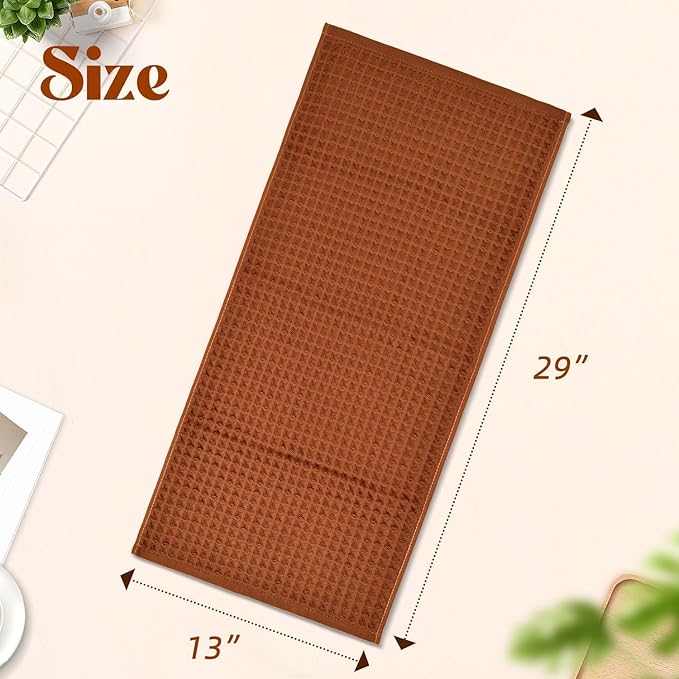 Jacquotha Waffle Hand Towels for Bathroom Kitchen Decor 2-Piece – Cotton Quick