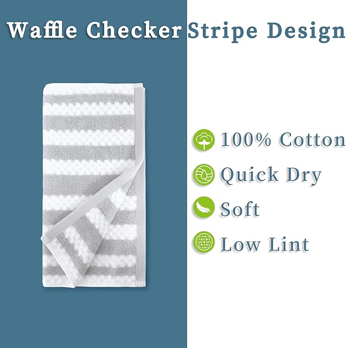 Striped Washcloths for Bathroom