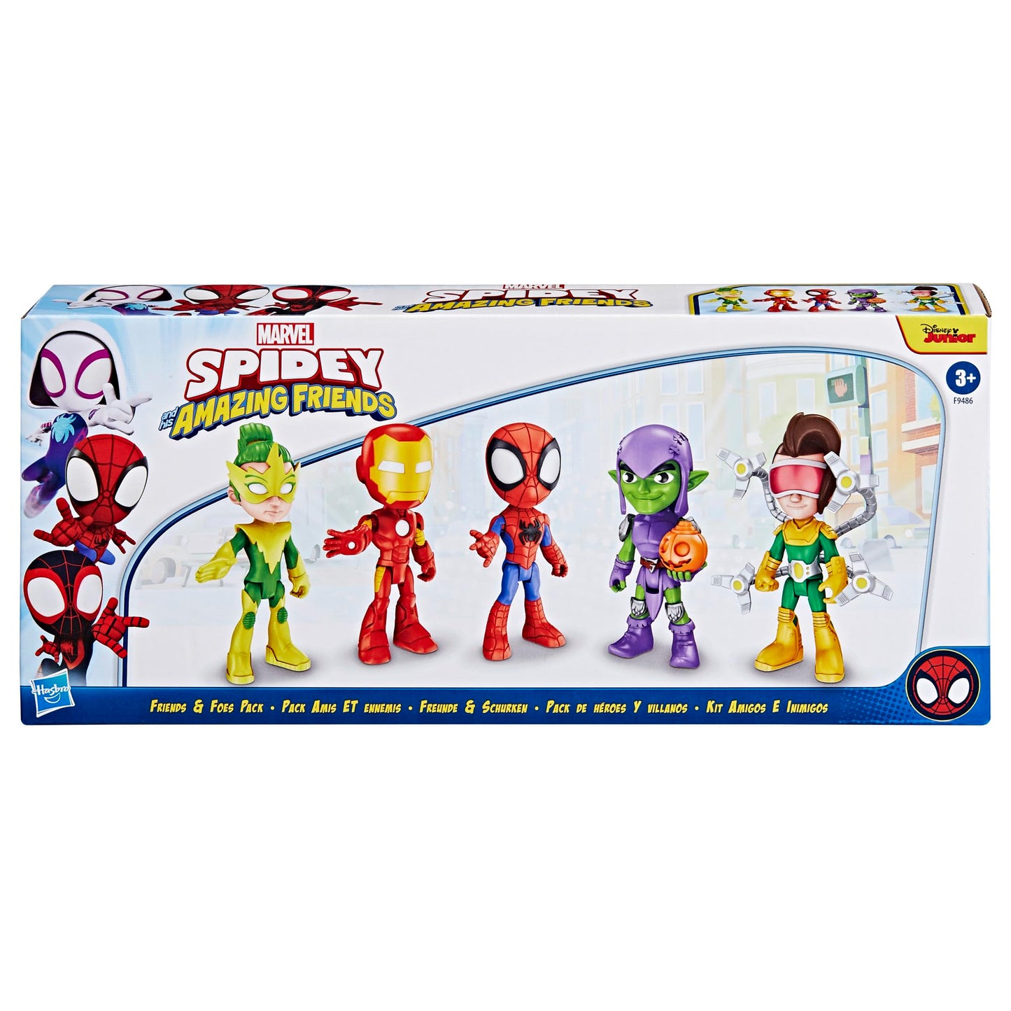 Spidey and his Amazing Friends Marvel, Friends & Foes Pack, 5 Action Figures, 4-Inch, Preschool Super Hero Toys for Kids Ages 3 and Up (Amazon Exclusive)