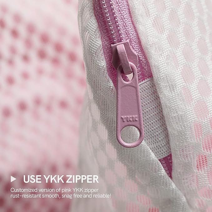 COMLIFE Set of 2 Delicates Honeycomb Mesh Laundry Bag, Use YKK Zipper,