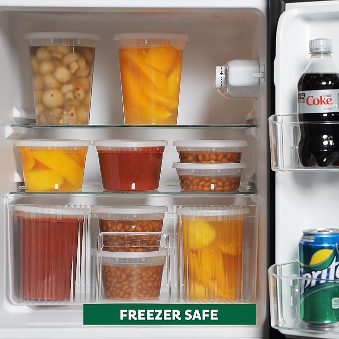 Freshware Food Storage Containers 16 oz Plastic Deli Containers