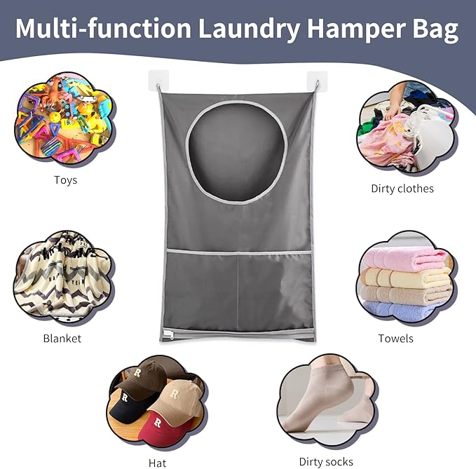 Hanging Laundry Hamper, Over The Door Laundry Hamper, Hanging Laundry Bag