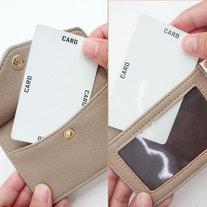 Office Badge Holder - Boshiho Genuine Leather Credit ID Card Holder with Stretch Neck Lanyard and Pen Clip, Gift Box (Horizontal-Light Brown)